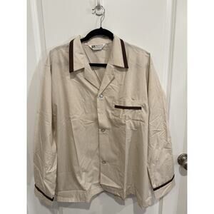 Vintage Pjs BLS Dad Pajamas Striped Shirt/Pants Set Grandpa Core Size Large